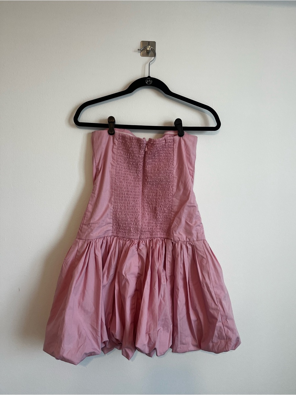 Abercrombie & Fitch Strapless Light Pink Bubble-Hem Mini Dress - Picture 3 of 6